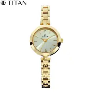 Titan Karishma Champagne Dial Analog Watch For Women - 2598Ym01 - Gold Color | Fashion Watches For Women