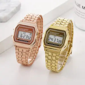 Fashion Vintage Watch For _Women _Unisex _Men LED Digital Watches Gold, Rose Gold