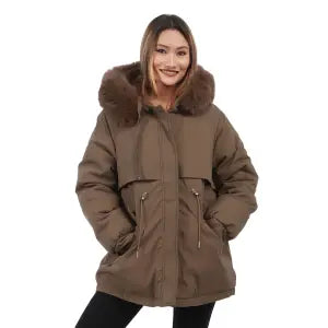 Winter Korean Hooded Puffer Jacket Coat For Women By Glam And Glitter