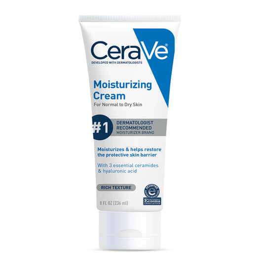 CeraVe Moisturizing Cream, Face Body Moisturizer, Normal to Dry Skin 8 fl oz 236ML By Genuine Collection