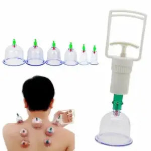 Vacuum Cupping Therapy Set 6 pcs for Acupressure Massage Body Pain Relief Cupping