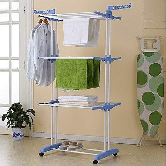 Heavy Duty Stainless Steel Double Pole Foldable Cloth Dryer/Clothes Drying Stand