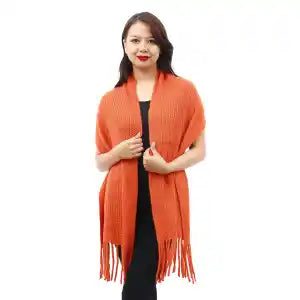 Orange Woolen Mufflers For Women