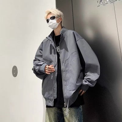 Wt75 Over Size Back Pores Double Layered Jacket " Grey "