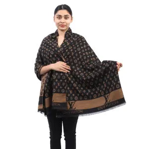 Black and White Trending Both Side Shawl Scarf for Women