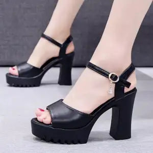Summer Women Gladiator Platform High Heels Sandals Square Heels Punk Sandals Shoes Zapatillas Mujer | Sandals For Women