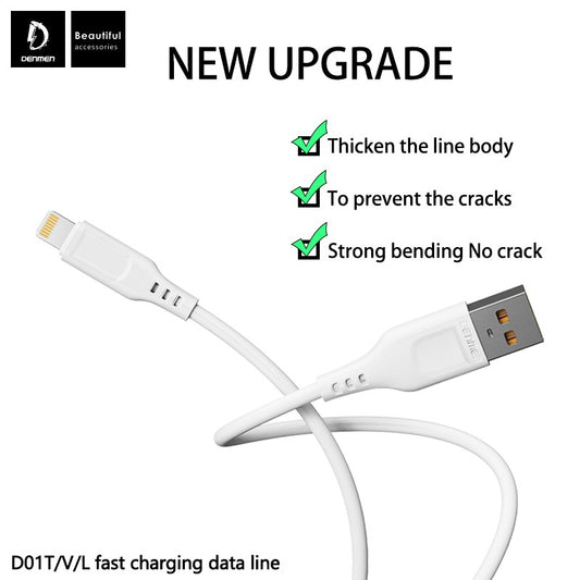 Denmen High Speed Lightning Fast Charging and Sync Data Cable
