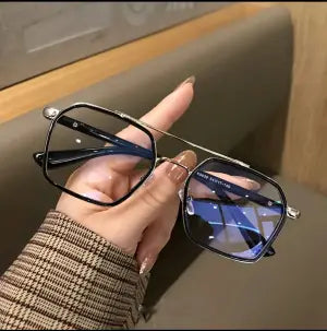 Square Polycarbonate Frame Sunglasses For Men - Silver/Black Frame | Fashion Classic Design Sunglasses For Men