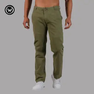 Wraon Green Premium Stretchable Straight Fit Cotton Chinos For Men - Fashion | Pants For Men | Men's Wear | Chinos |