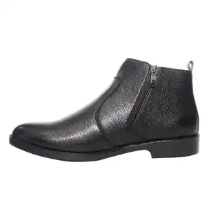 Premuim Quality Genuine Leather Chelsea Ankle Boots For Men - Black Zip | Fashion Chelsea Leather Boot For Men