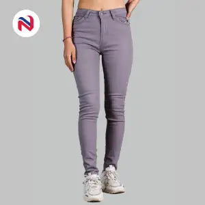 Nyptra Grey High Rise Stretchable Premium Jeans For Women - Fashion | Jeans | Pants For Women | Women's Wear |