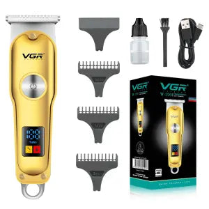 VGR V 290 hair Trimmer Digital Display Professional Hair Clipper With Rechargeable Li-ion Battery 600 MAh 120 mins Runtime Golden Smart Gallery