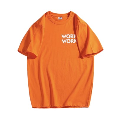 Myy22-8 Work Work Printed T-shirt " Orange "