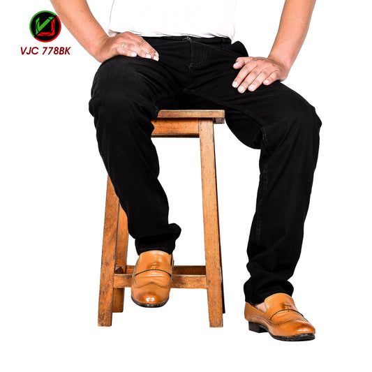 VIRJEANS (VJC778) Stretchable Cotton Chinos Pant For Men - Black