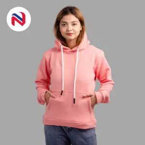Nyptra Peach Premium Cotton Fleece Pullover Hoodie For Women - Fashion | Streetwear | Hoodies For Women | Women's Wear |