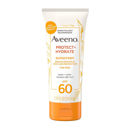 Aveeno Protect + Hydrate Face Moisturizing Facial Sunscreen Lotion, Broad Spectrum SPF 50, 2 Oz 60ml by Genuine Collection