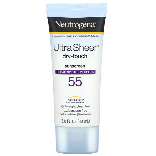 Neutrogena, Ultra Sheer Dry Touch Sunscreen, SPF 55, 3 fl oz (88 ml) With Free Llipliner by Genuine Collection