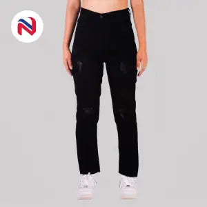 Nyptra Black High Rise Grunch Non Stretch Boyfriend Jeans For Women - Fashion | Jeans | Pants For Women | Women's Wear |