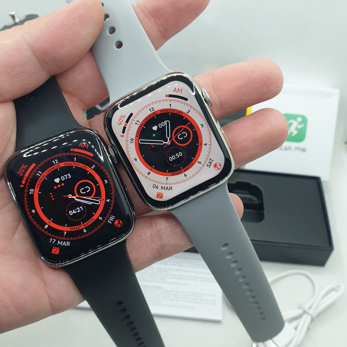 45mm DT8 MAX Smartwatch with IP68 Water Resistance Wireless Charging Multitasking Bar NFC Games and Body Temperature Measurement