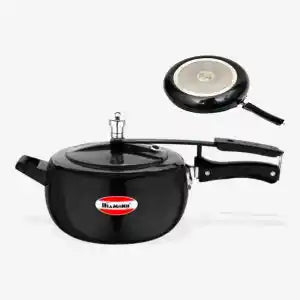 Diamond Black Induction Base Pressure Cooker With Free Rubber And Scrubber - 5 Ltr