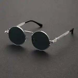 Sliver Metal Frame Spring Sunglasses For Men