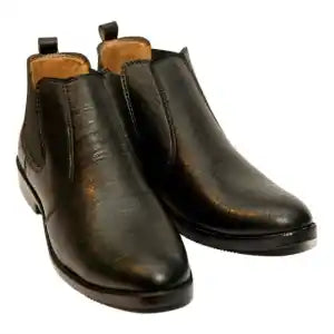 Premium Quality Genuine Formal Chelsea Ankle Boots For Men - Black Color | Fashion Leather Chelsea Boot For Men