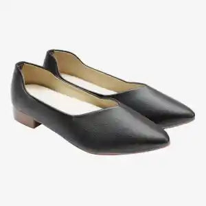 Black Color Plain Design Pattern Front Clip Sandal For Women