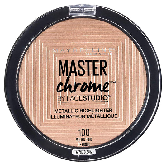 Maybelline Master Chrome Metallic Highlighter Powder, Molten Gold, by Genuine Collection