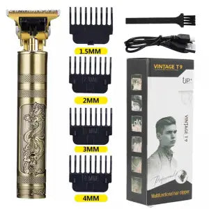 Vintage T9 Professional Beard Trimmer Cordless Hair Grooming kit Smart Gallery