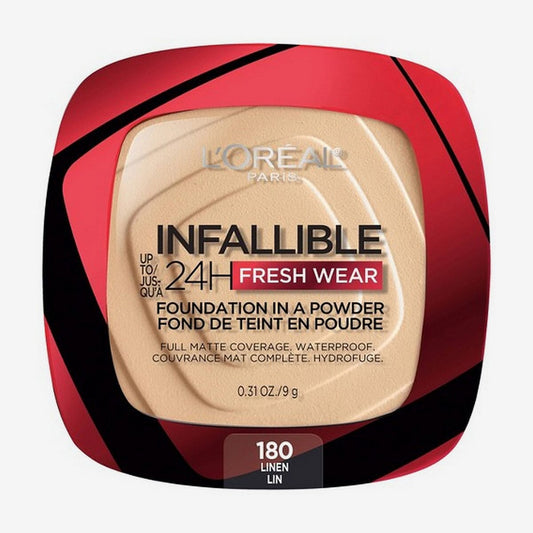 L'Oreal Paris Infallible Up to 24H Fresh Wear Foundation in a Powder 180 By Genuine Collection
