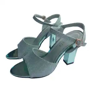 Single Strap Glitter Party Heel Sandal For Women ST-24828 Green