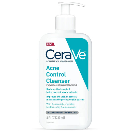 CeraVe Acne Cleanser with Salicylic Acid for Oily Skin, 8 fl oz by Genuine Collection