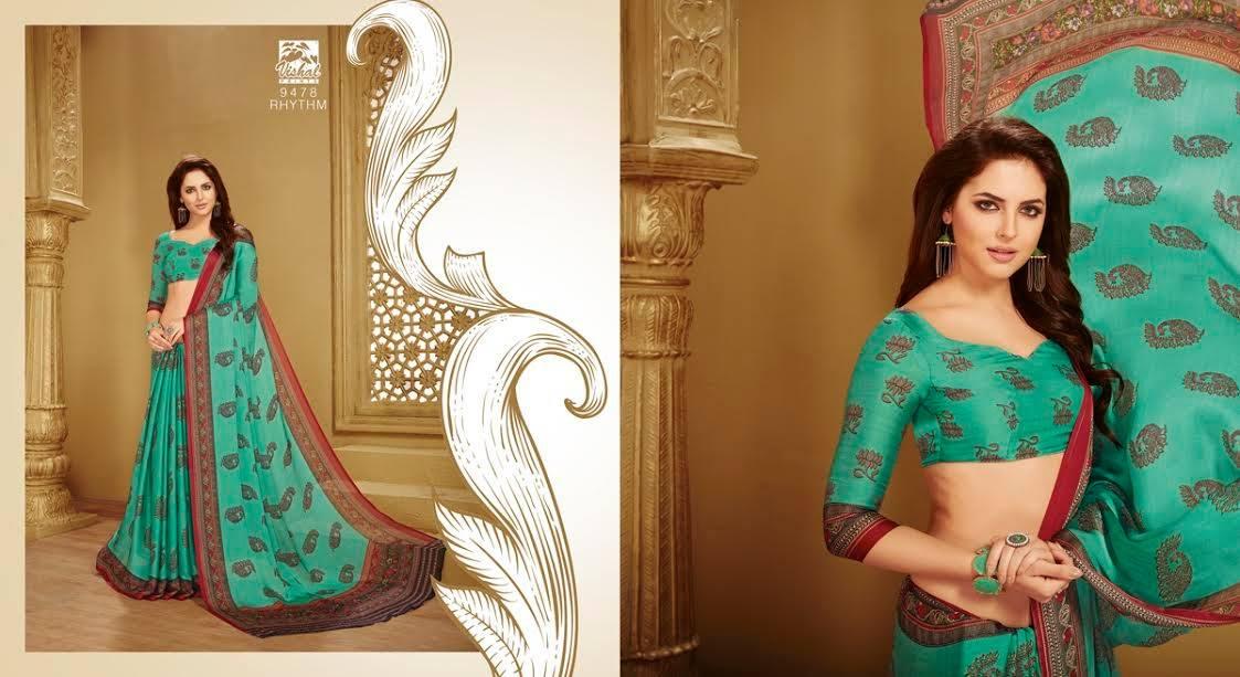 Light Green Designer Cotton Silk Saree For Women