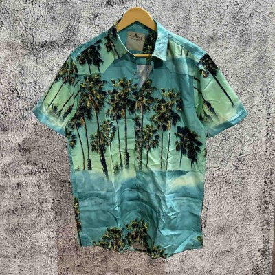 Hawaiian Half Shirt " Green "