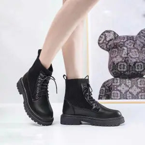 Winter New Design Round Toe Comfortable Platform Ankle Boot For Women 6962-4