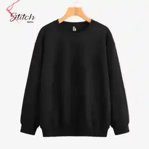 Stitch Nepal Oversized Cotton Terry Sweatshirt For Women - 0165