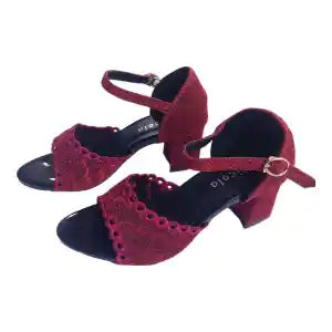 Single Strap Glitter Party Heel Sandal For Women ST-24856 Red