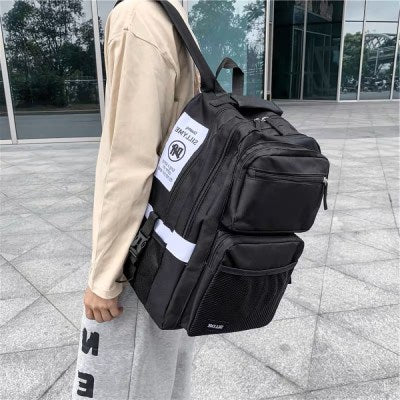 313 Tech Netted Back Pack Bag " Black "