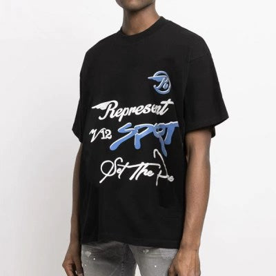 3297 Represent Set The Face Over Size T-shirt " Black "