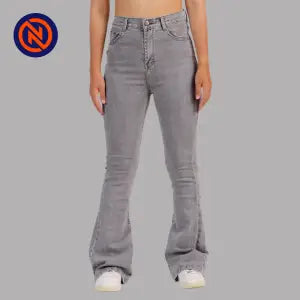 Nepster Light Grey High Rise Premium Stretchable Belly Jeans For Women