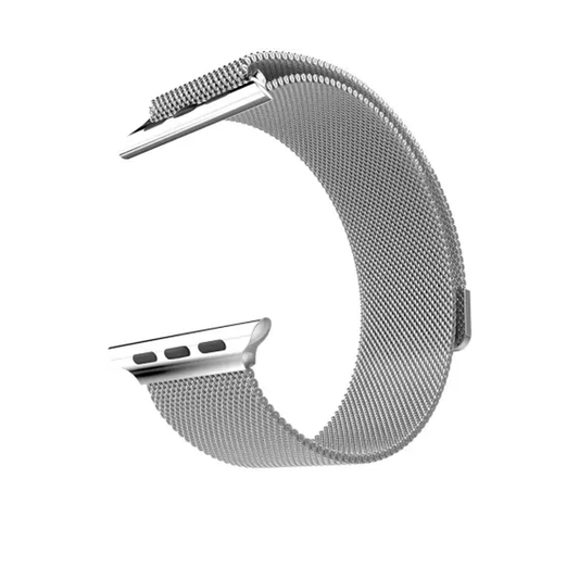 Magnetic Loop Metal Chain Strap 42mm/44mm For iWatch Series 1,2,3,4,5, 6 Smart Watch Strap (Silver)