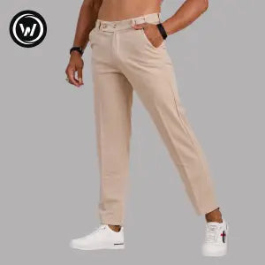 Wraon Dark Cream Premium Formal Chinos Pant For Men - Fashion | Pants For Men | Men's Wear | Chinos Pants |