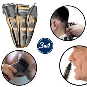 3 In 1 Rechargeable Nose Hair, Hair, Beard Trimmer And Shaver Set