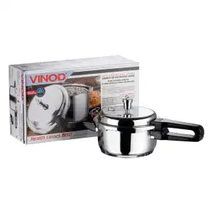 Vinod 18/8 Stainless Steel Regular Outer Lid Pressure Cooker - 3 Litres (Induction and Gas Stove Friendly)