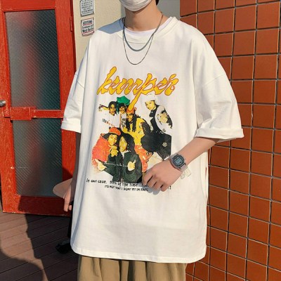 Myy22-136 Casual Hip-hop Design Printed T-shirt " White "