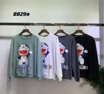 8827/29 Doraemon Big Face Printed Fleece Sweatshirt " Off White "