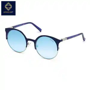 Guess Blau Round Frame Sunglasses Unisex Gu3036-92X