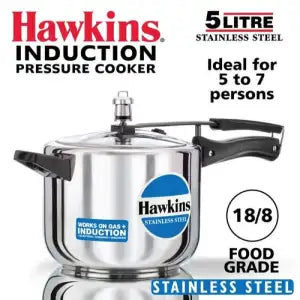 Hawkins 5.0 ltrs HSS50 Stainless Steel Pressure Cooker