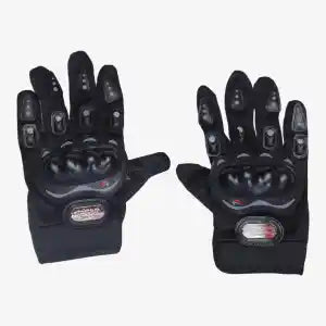Black Probiker Full Gloves