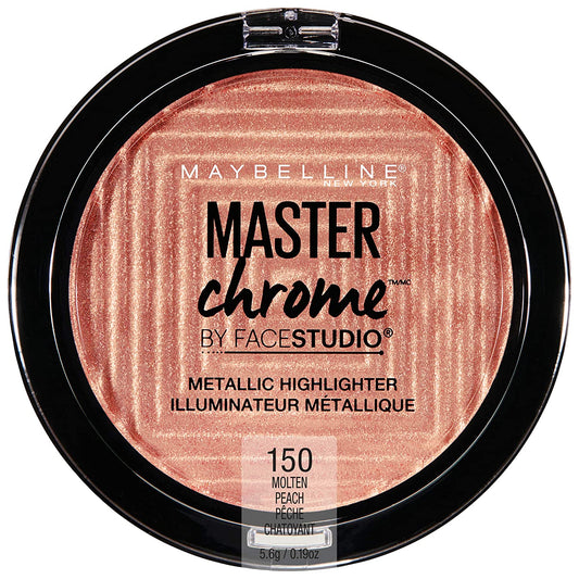 Maybelline Master Chrome Metallic Highlighter Powder, Molten Peach, by Genuine Collection